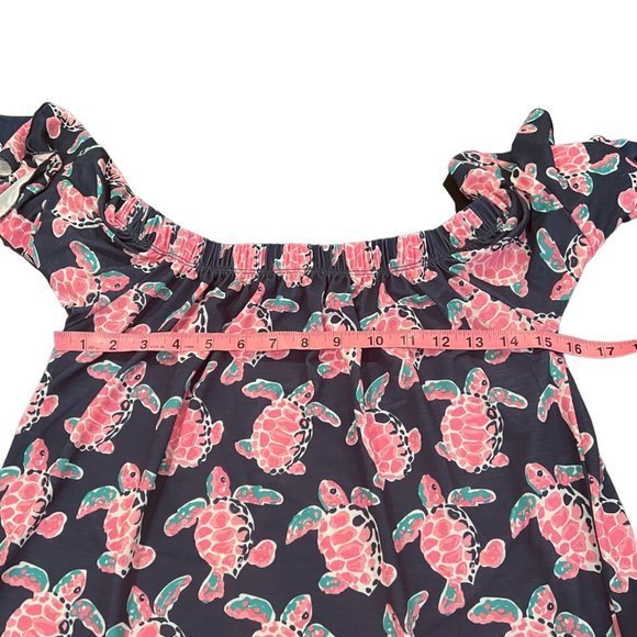 Women's Simply Southern Flutter Sleeve Off Shoulder Turtle Graphic Shirt M - Picture 3 of 5